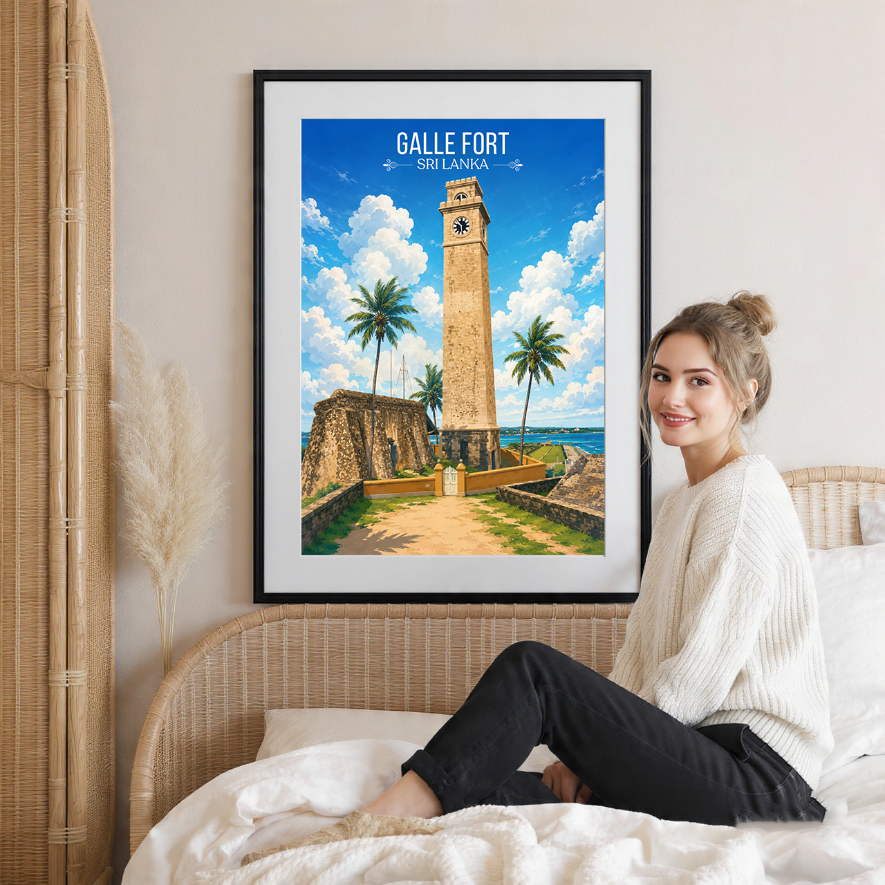 Galle Fort - Sri Lanka - Travel Poster Print Modern Style Wall Art - Art Print - Travel Art Poster