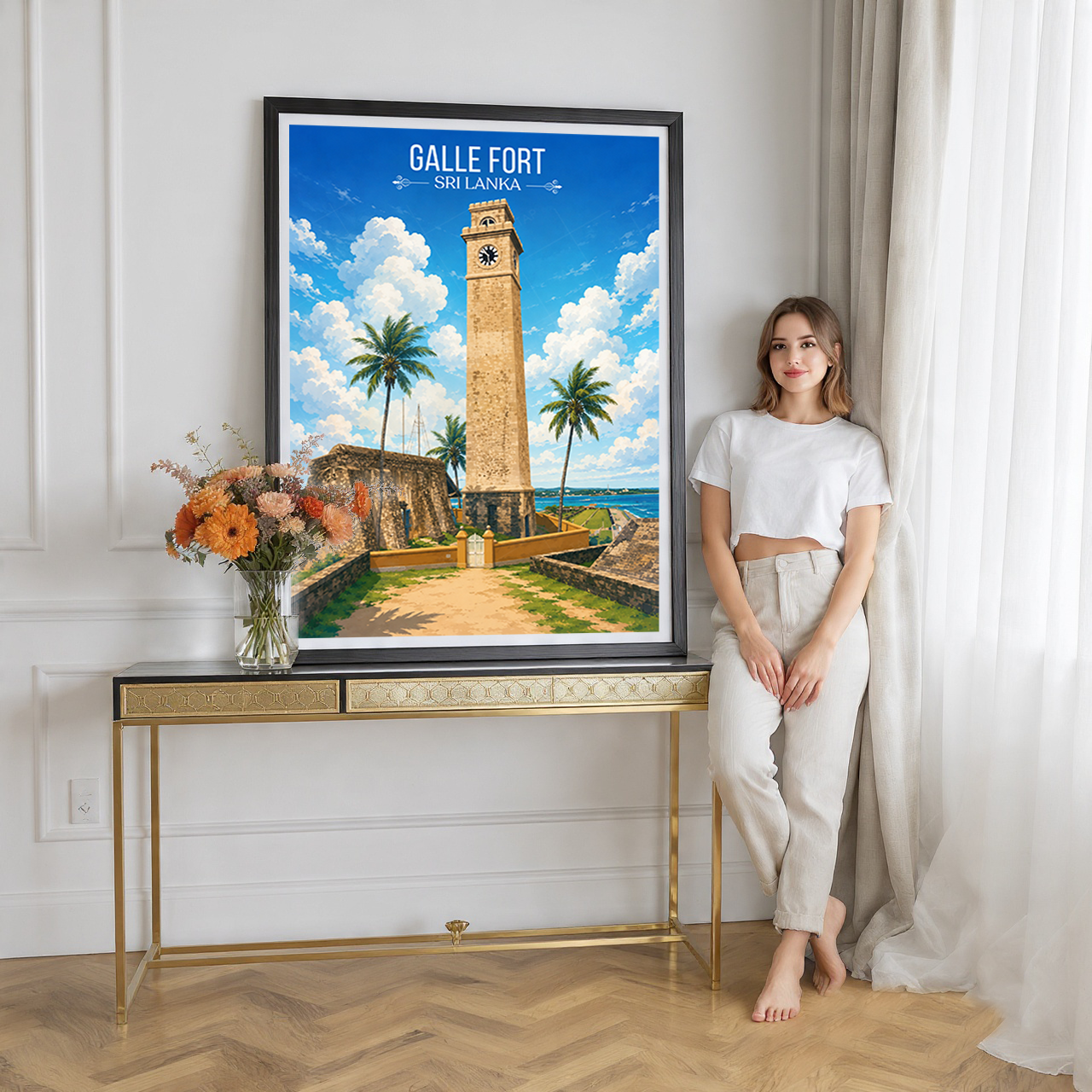 Galle Fort - Sri Lanka - Travel Poster Print Modern Style Wall Art - Art Print - Travel Art Poster