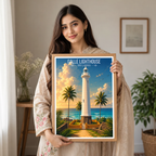 Galle Lighthouse - Sri Lanka - Travel Poster Print Modern Style Wall Art - Art Print - Travel Art Poster