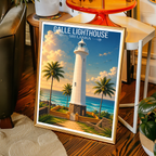 Galle Lighthouse - Sri Lanka - Travel Poster Print Modern Style Wall Art - Art Print - Travel Art Poster