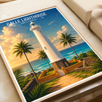 Galle Lighthouse - Sri Lanka - Travel Poster Print Modern Style Wall Art - Art Print - Travel Art Poster