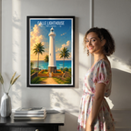 Galle Lighthouse - Sri Lanka - Travel Poster Print Modern Style Wall Art - Art Print - Travel Art Poster