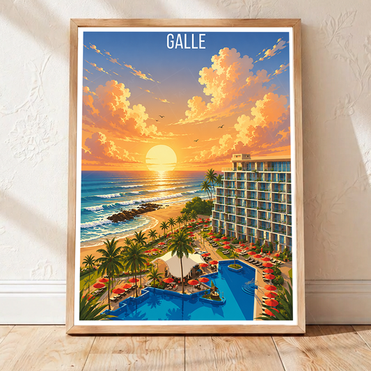 Galle - Sri Lanka - Travel Poster Print Modern Style Wall Art - Art Print - Travel Art Poster