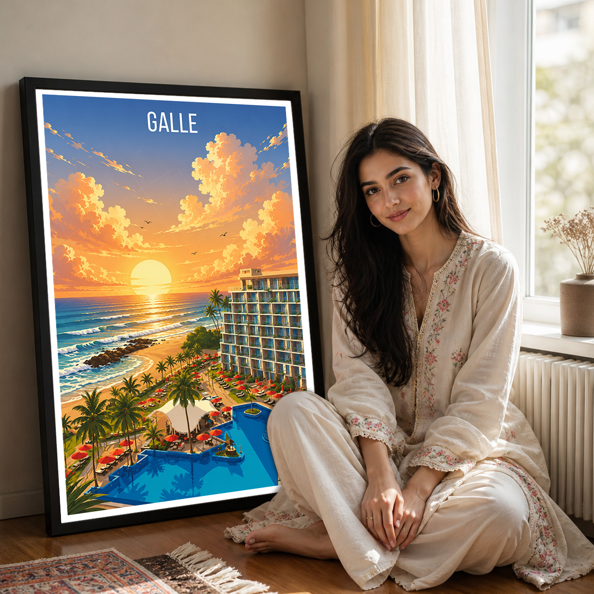 Galle - Sri Lanka - Travel Poster Print Modern Style Wall Art - Art Print - Travel Art Poster