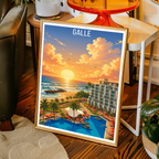 Galle - Sri Lanka - Travel Poster Print Modern Style Wall Art - Art Print - Travel Art Poster