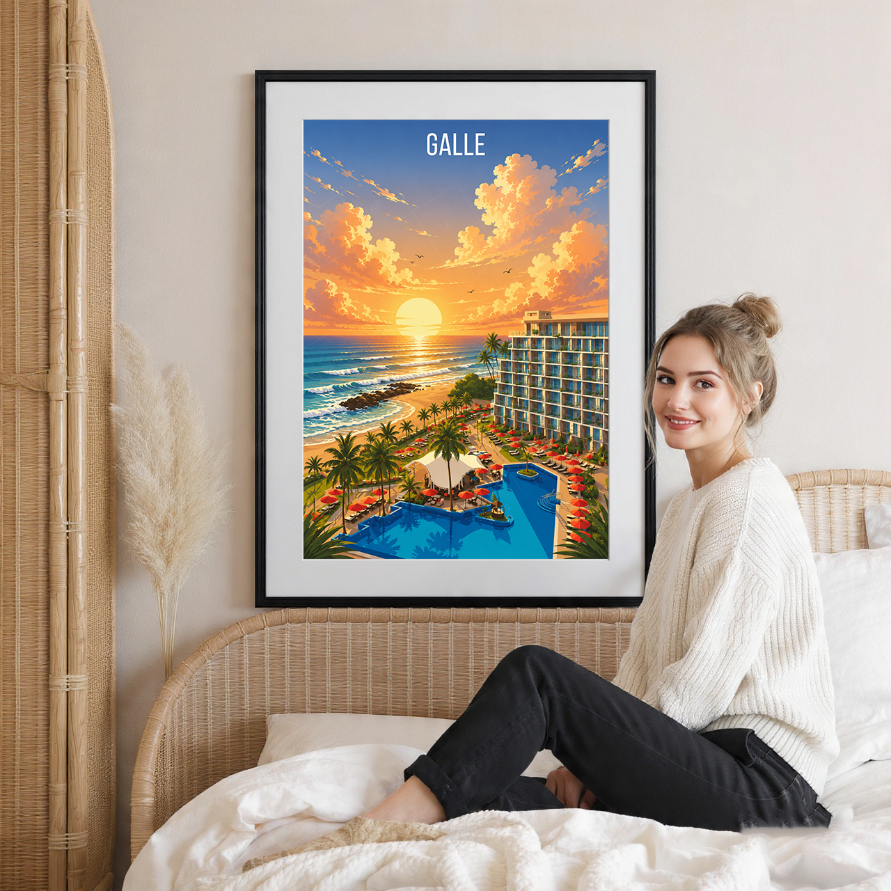 Galle - Sri Lanka - Travel Poster Print Modern Style Wall Art - Art Print - Travel Art Poster