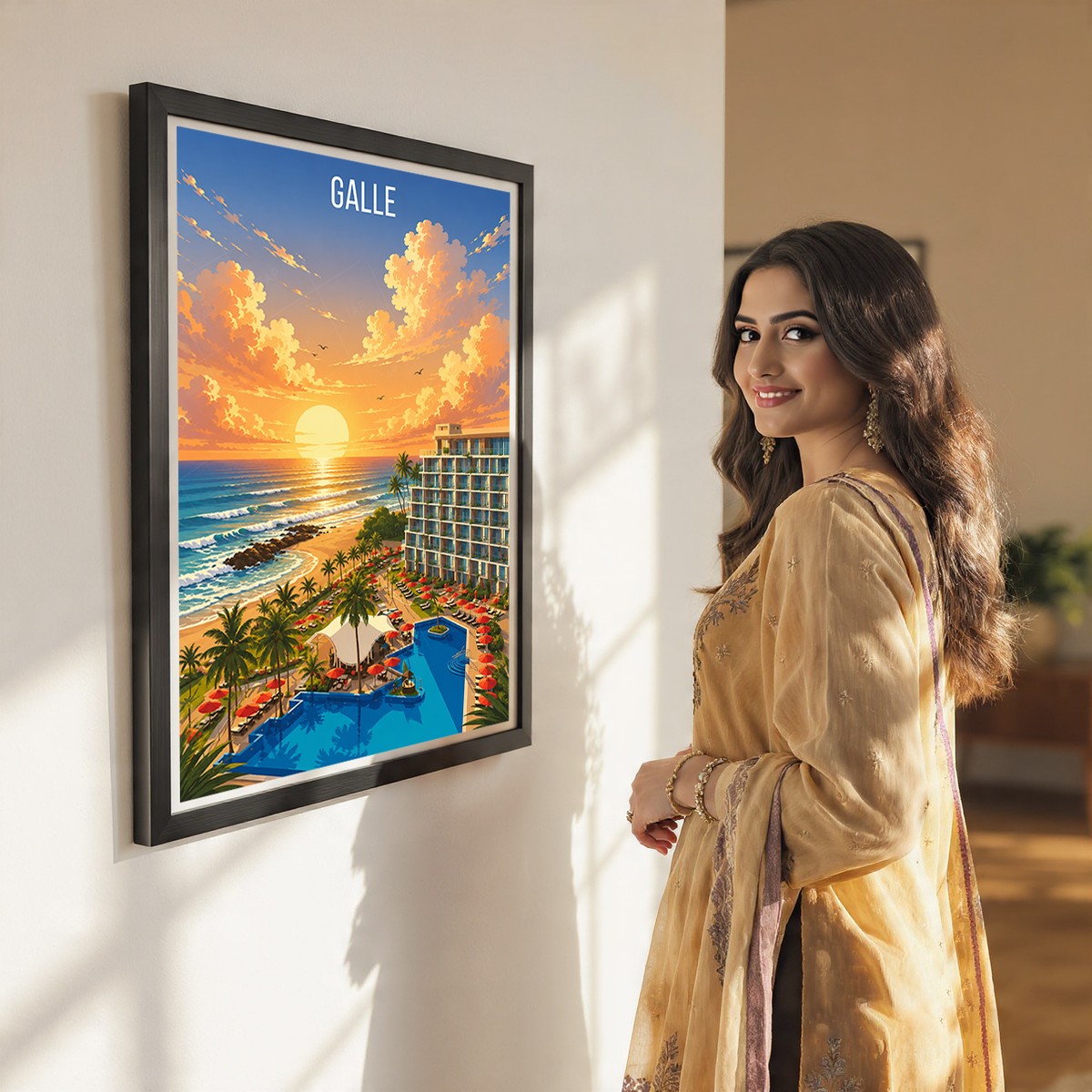 Galle - Sri Lanka - Travel Poster Print Modern Style Wall Art - Art Print - Travel Art Poster