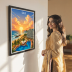 Galle - Sri Lanka - Travel Poster Print Modern Style Wall Art - Art Print - Travel Art Poster