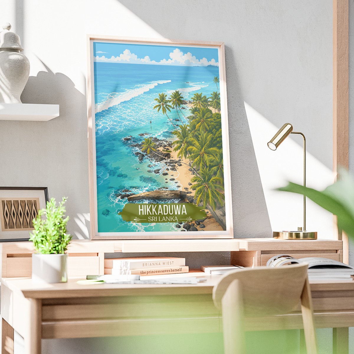 Hikkaduwa - Sri Lanka - Travel Poster Print Modern Style Wall Art - Art Print - Travel Art Poster