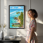 Hikkaduwa - Sri Lanka - Travel Poster Print Modern Style Wall Art - Art Print - Travel Art Poster