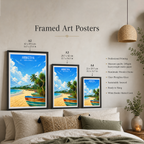 Hiriketiya - Sri Lanka - Travel Poster Print Modern Style Wall Art - Art Print - Travel Art Poster
