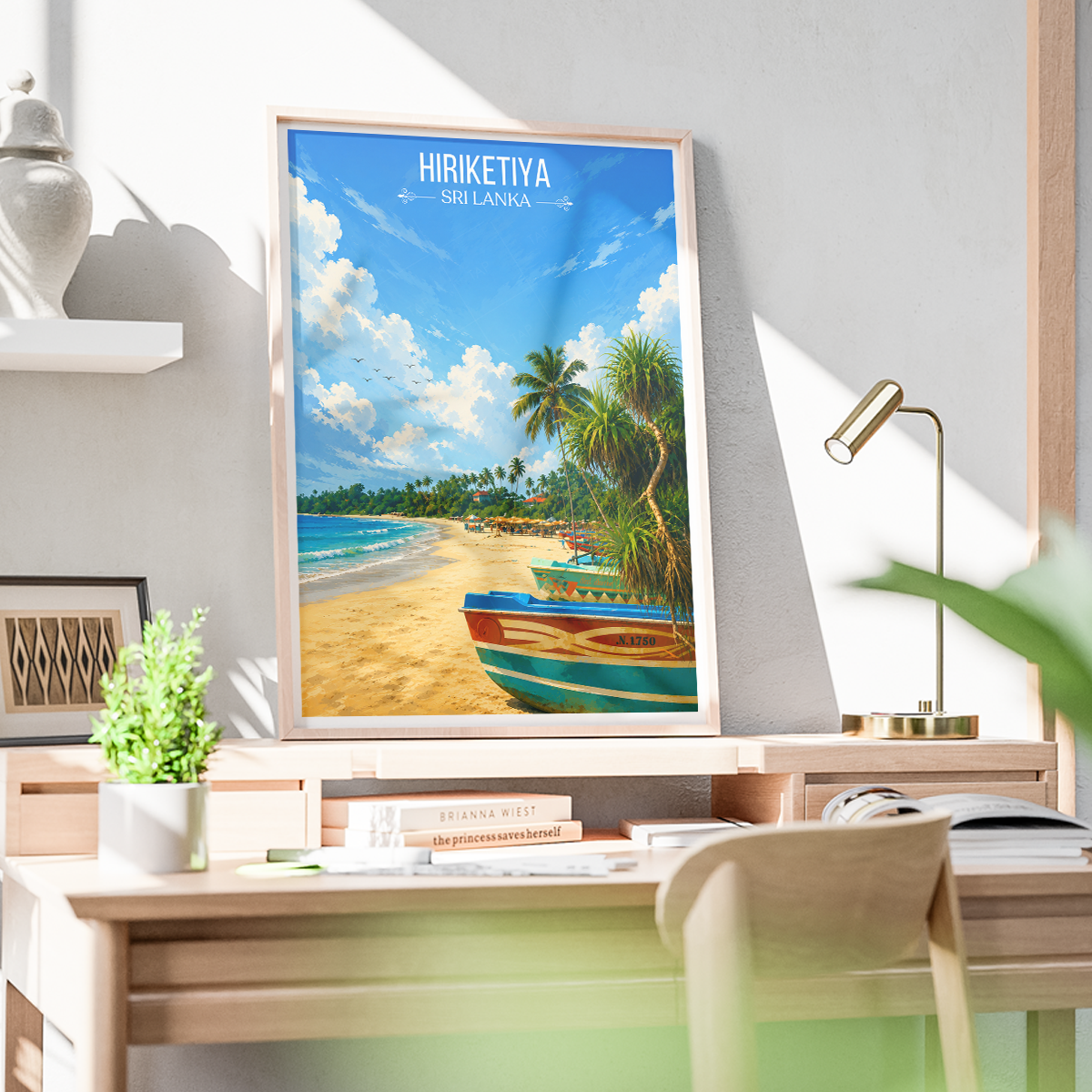 Hiriketiya - Sri Lanka - Travel Poster Print Modern Style Wall Art - Art Print - Travel Art Poster