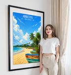 Hiriketiya - Sri Lanka - Travel Poster Print Modern Style Wall Art - Art Print - Travel Art Poster
