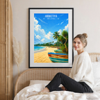 Hiriketiya - Sri Lanka - Travel Poster Print Modern Style Wall Art - Art Print - Travel Art Poster