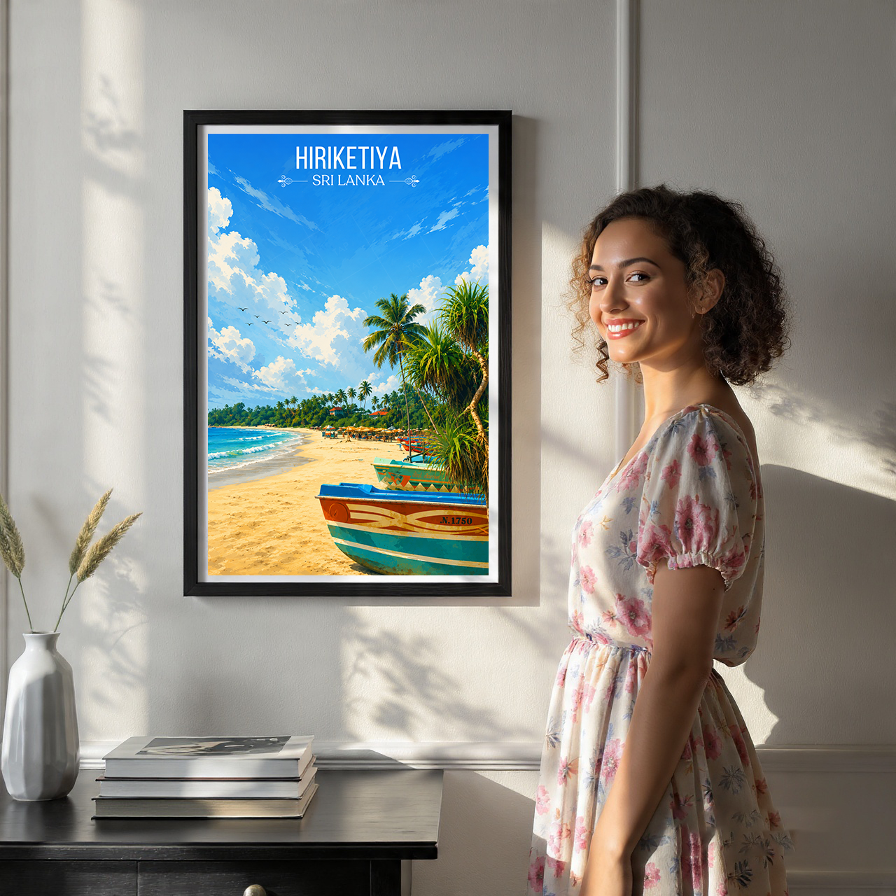 Hiriketiya - Sri Lanka - Travel Poster Print Modern Style Wall Art - Art Print - Travel Art Poster