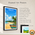 Hiriketiya - Sri Lanka - Travel Poster Print Modern Style Wall Art - Art Print - Travel Art Poster