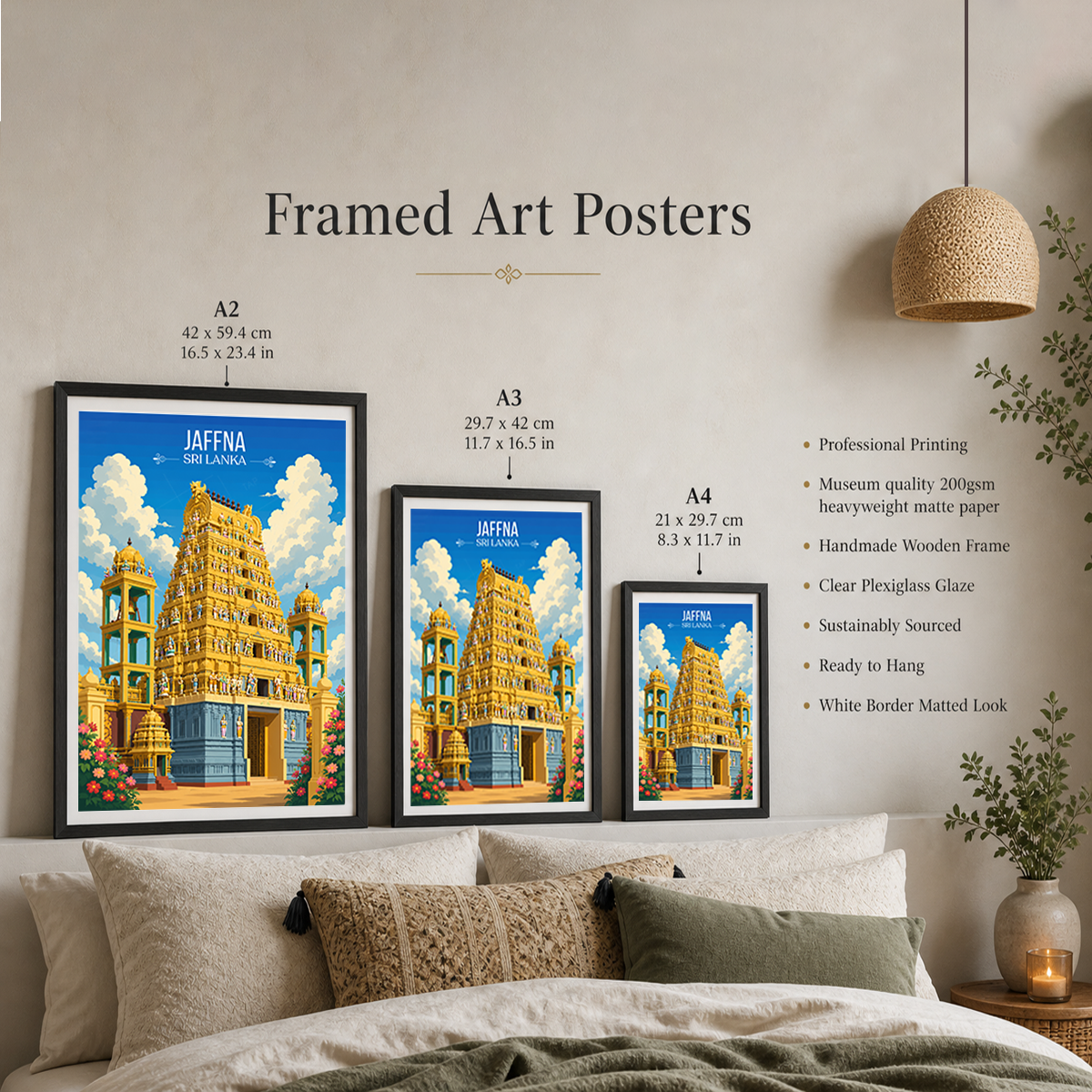 Jaffna - Sri Lanka - Travel Poster Print Modern Style Wall Art - Art Print - Travel Art Poster