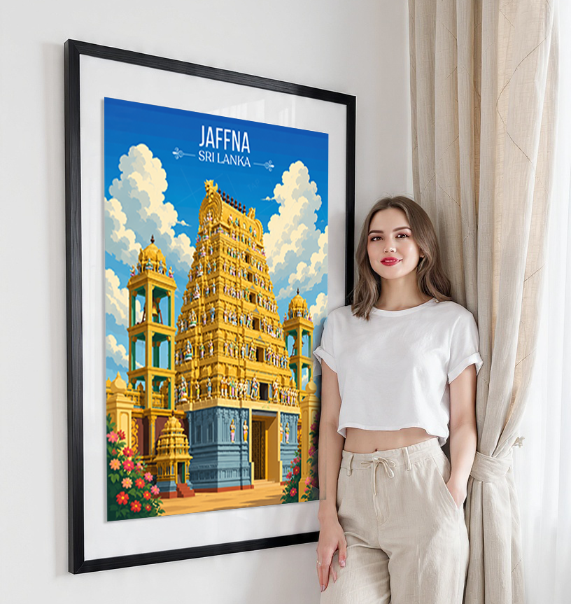 Jaffna - Sri Lanka - Travel Poster Print Modern Style Wall Art - Art Print - Travel Art Poster