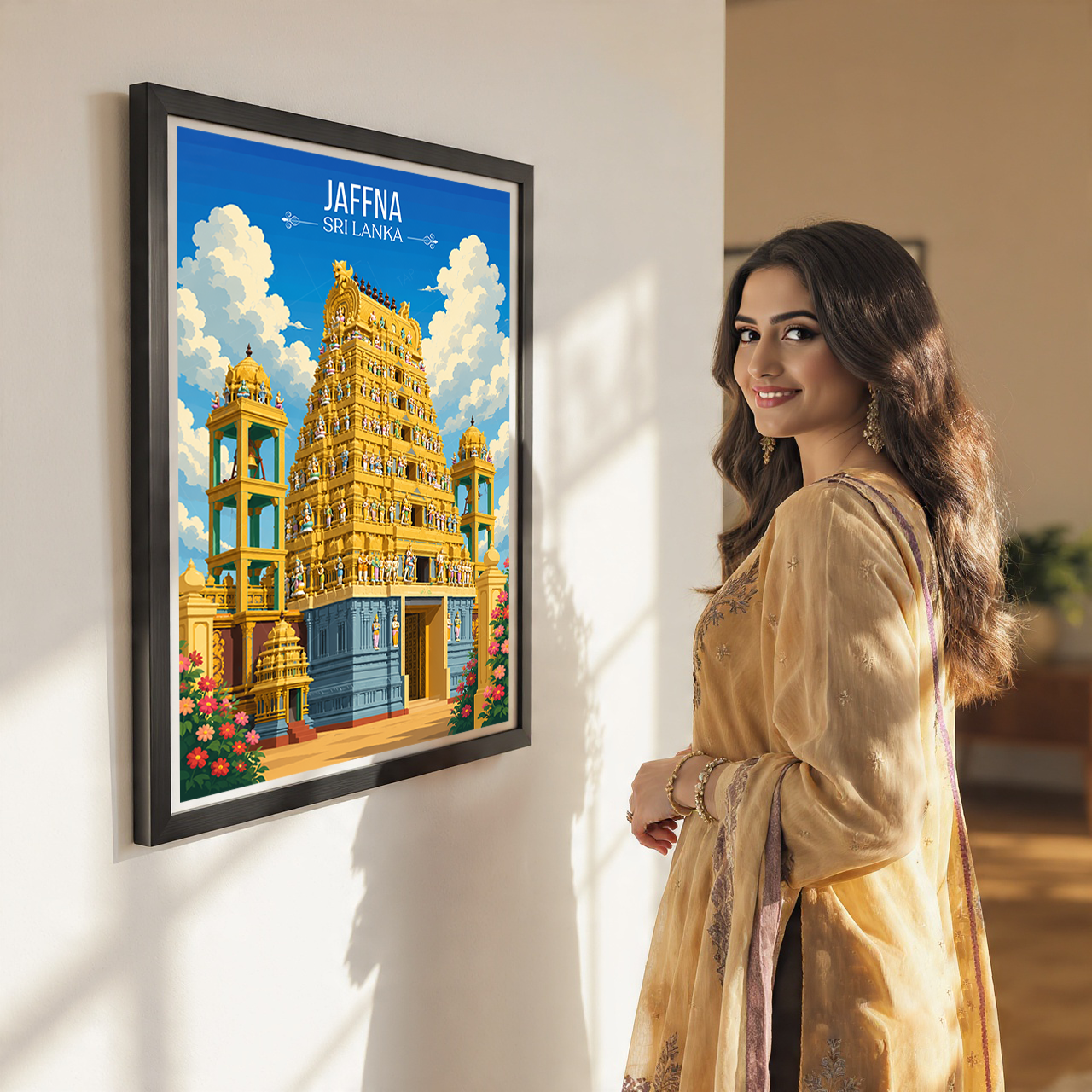 Jaffna - Sri Lanka - Travel Poster Print Modern Style Wall Art - Art Print - Travel Art Poster