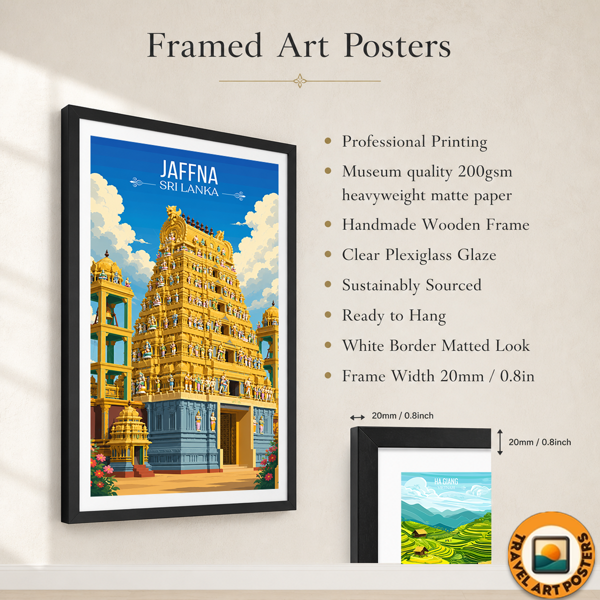 Jaffna - Sri Lanka - Travel Poster Print Modern Style Wall Art - Art Print - Travel Art Poster