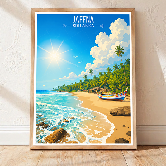 Jaffna - Sri Lanka - Travel Poster Print Modern Style Wall Art - Art Print - Travel Art Poster
