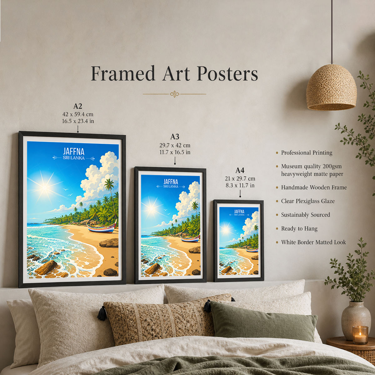 Jaffna - Sri Lanka - Travel Poster Print Modern Style Wall Art - Art Print - Travel Art Poster
