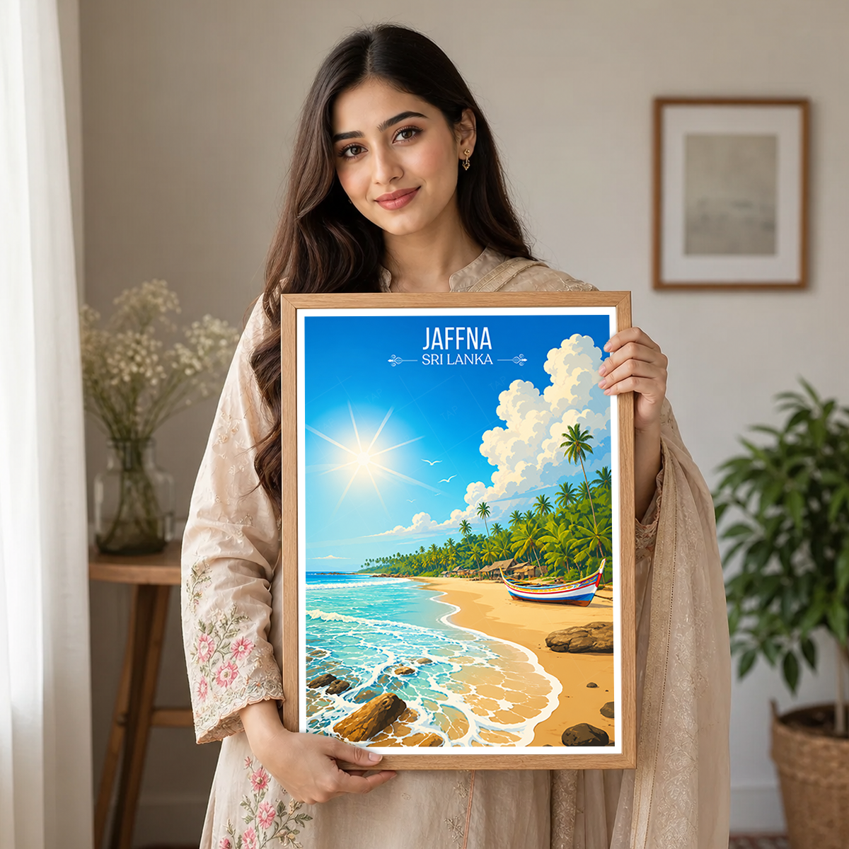 Jaffna - Sri Lanka - Travel Poster Print Modern Style Wall Art - Art Print - Travel Art Poster