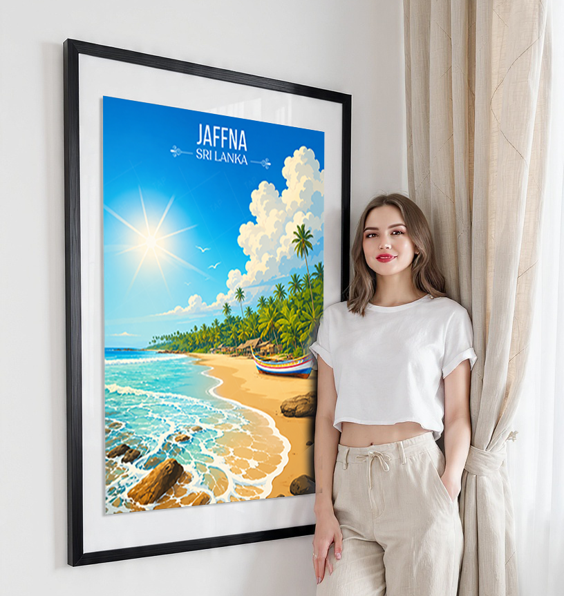 Jaffna - Sri Lanka - Travel Poster Print Modern Style Wall Art - Art Print - Travel Art Poster