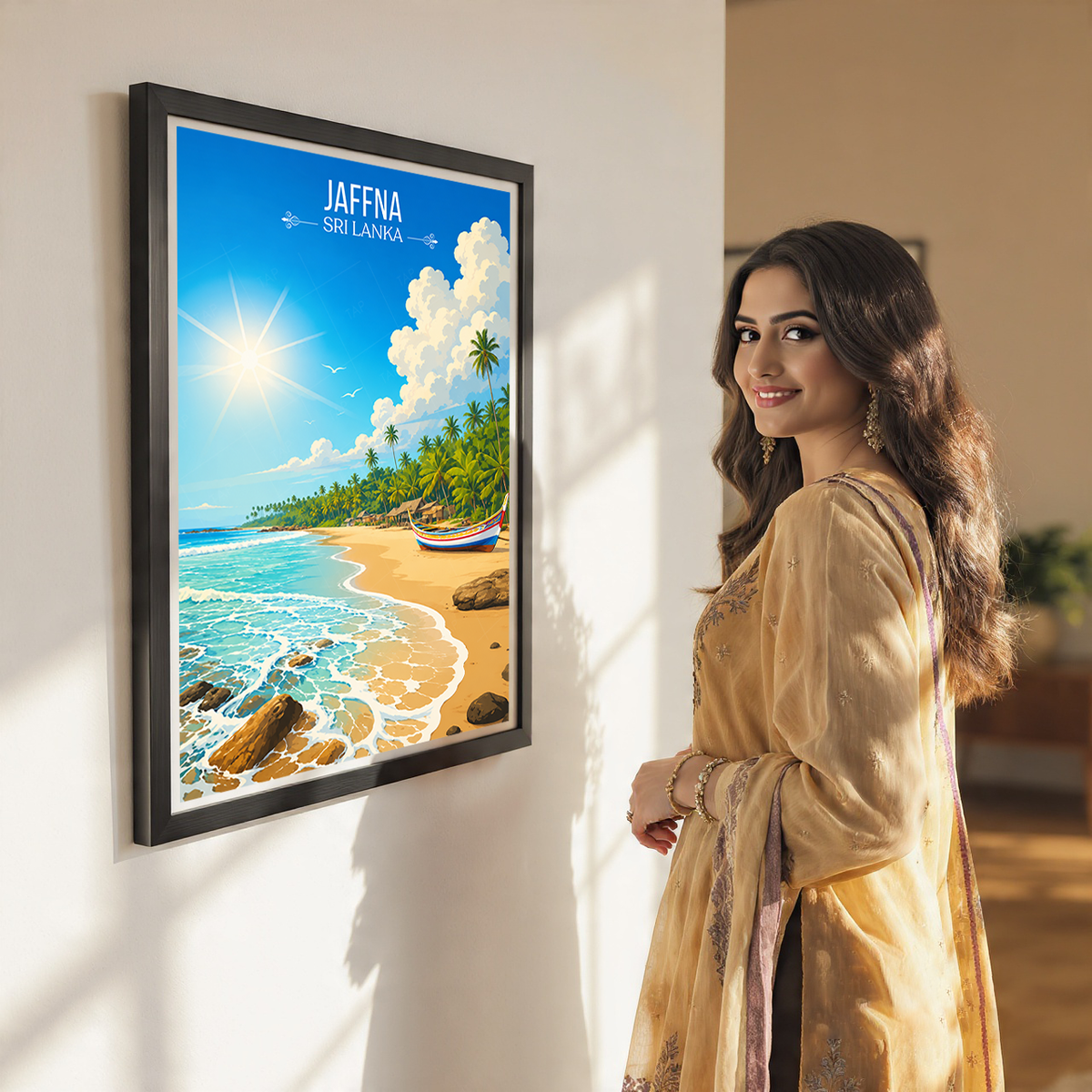 Jaffna - Sri Lanka - Travel Poster Print Modern Style Wall Art - Art Print - Travel Art Poster