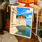 Kandy - Sri Lanka - Travel Poster Print Modern Style Wall Art - Art Print - Travel Art Poster