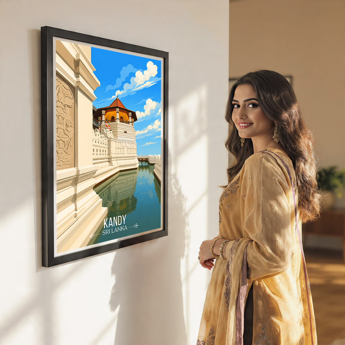 Kandy - Sri Lanka - Travel Poster Print Modern Style Wall Art - Art Print - Travel Art Poster
