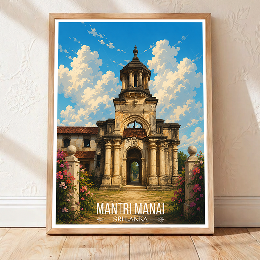 Mantri Manai - Sri Lanka - Travel Poster Print Modern Style Wall Art - Art Print - Travel Art Poster