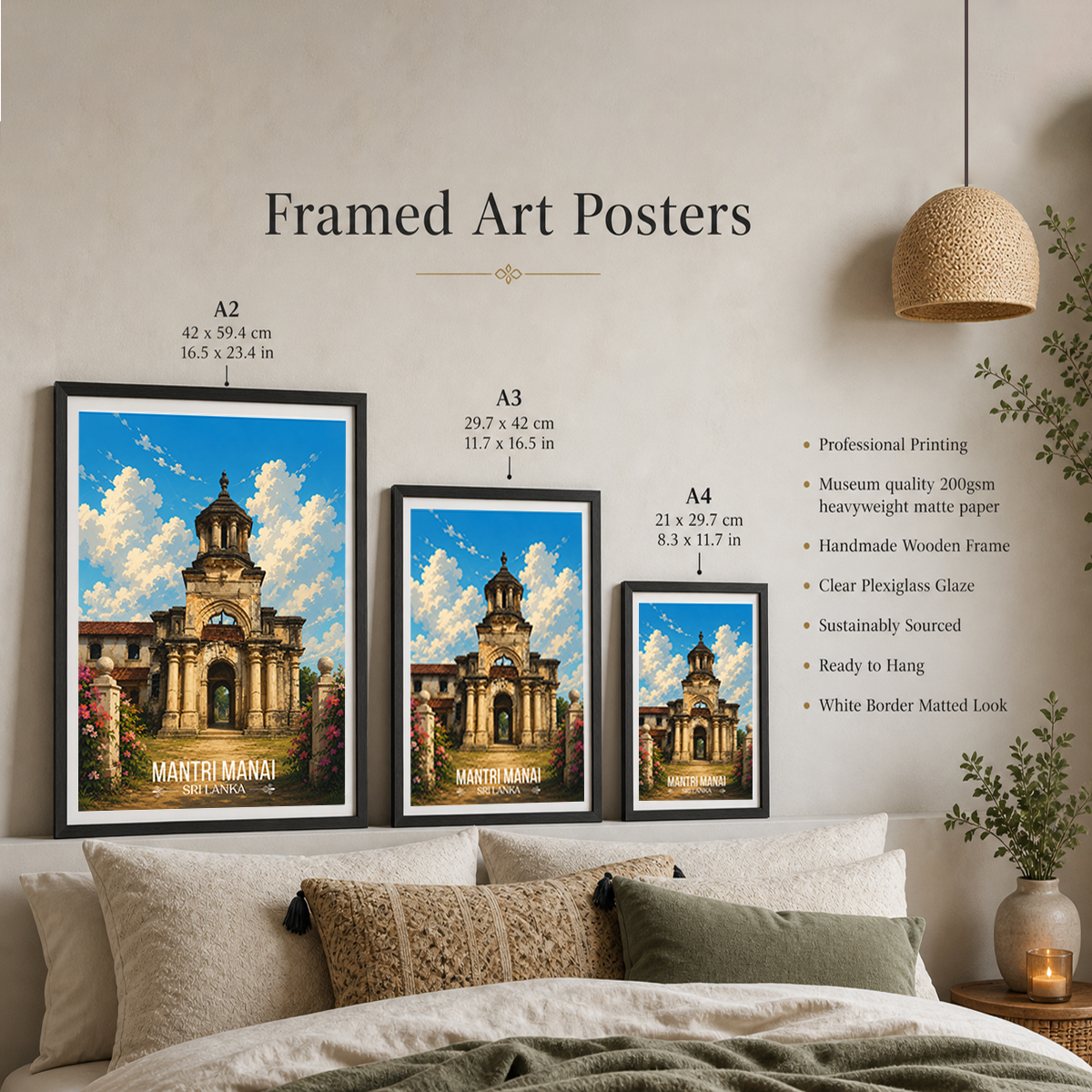Mantri Manai - Sri Lanka - Travel Poster Print Modern Style Wall Art - Art Print - Travel Art Poster