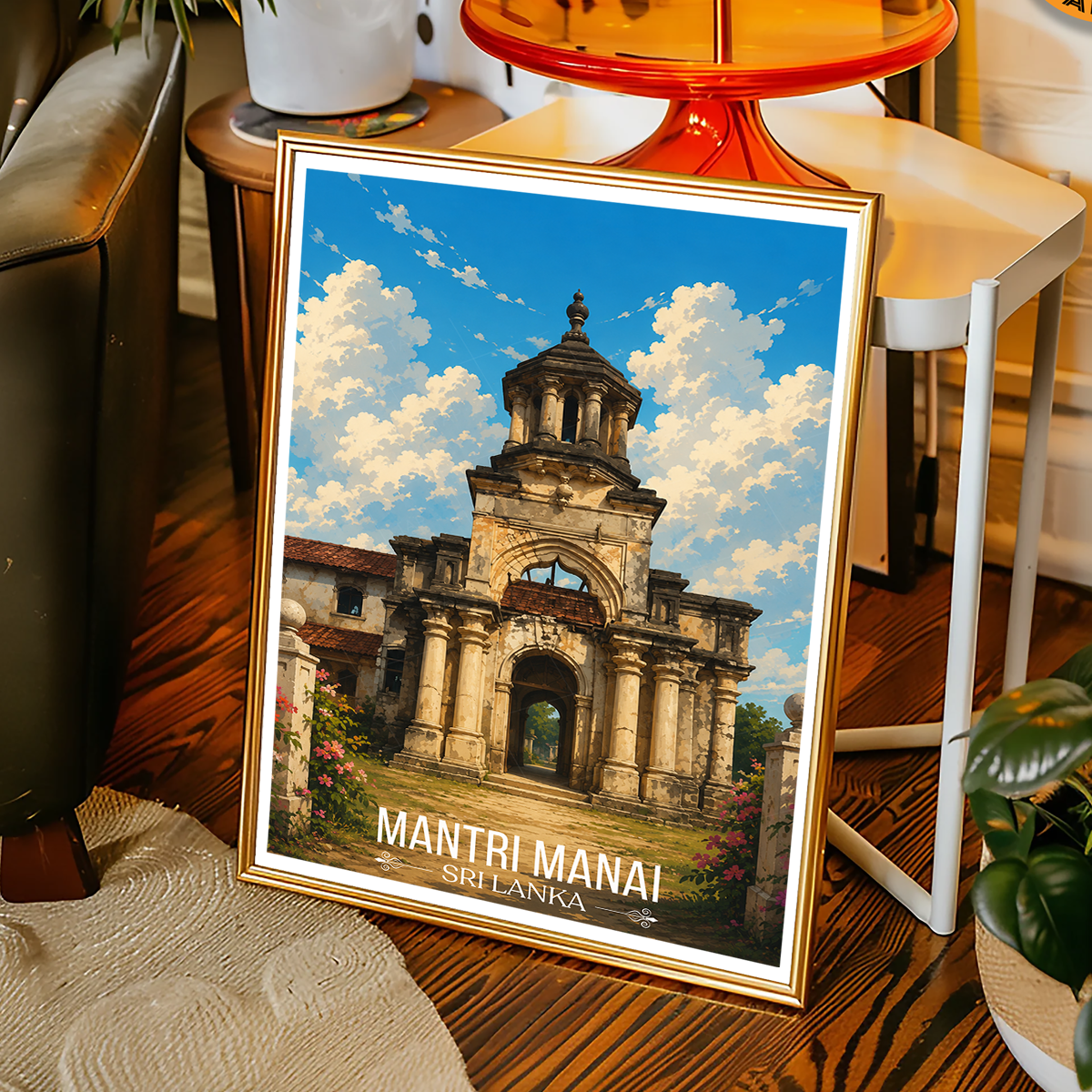 Mantri Manai - Sri Lanka - Travel Poster Print Modern Style Wall Art - Art Print - Travel Art Poster