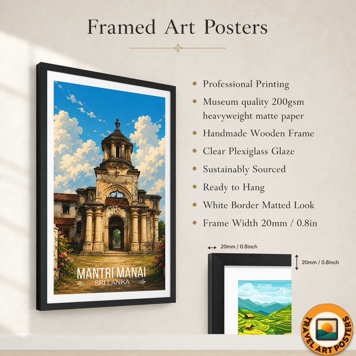 Mantri Manai - Sri Lanka - Travel Poster Print Modern Style Wall Art - Art Print - Travel Art Poster
