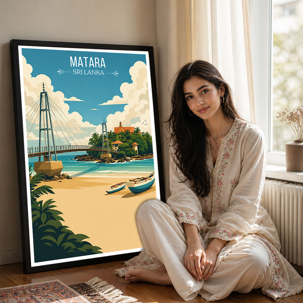 Matara - Sri Lanka - Travel Poster Print Modern Style Wall Art - Art Print - Travel Art Poster