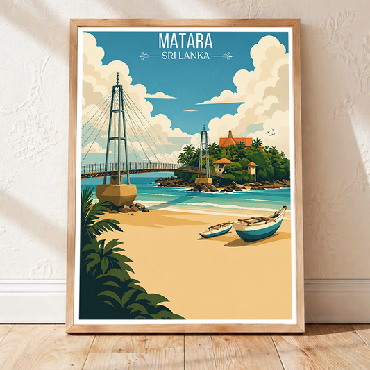Matara - Sri Lanka - Travel Poster Print Modern Style Wall Art - Art Print - Travel Art Poster