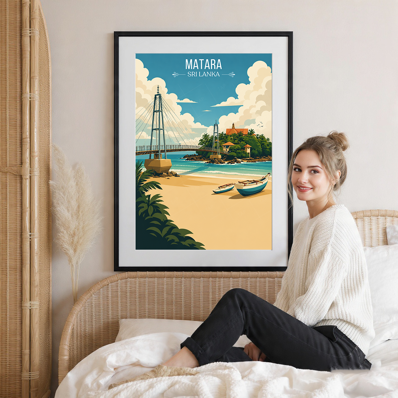 Matara - Sri Lanka - Travel Poster Print Modern Style Wall Art - Art Print - Travel Art Poster