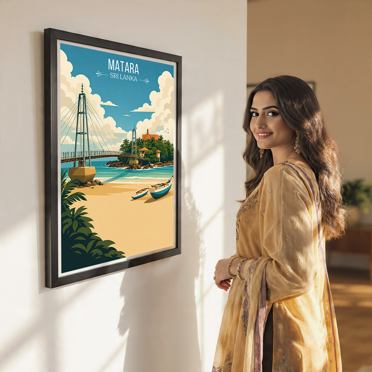 Matara - Sri Lanka - Travel Poster Print Modern Style Wall Art - Art Print - Travel Art Poster