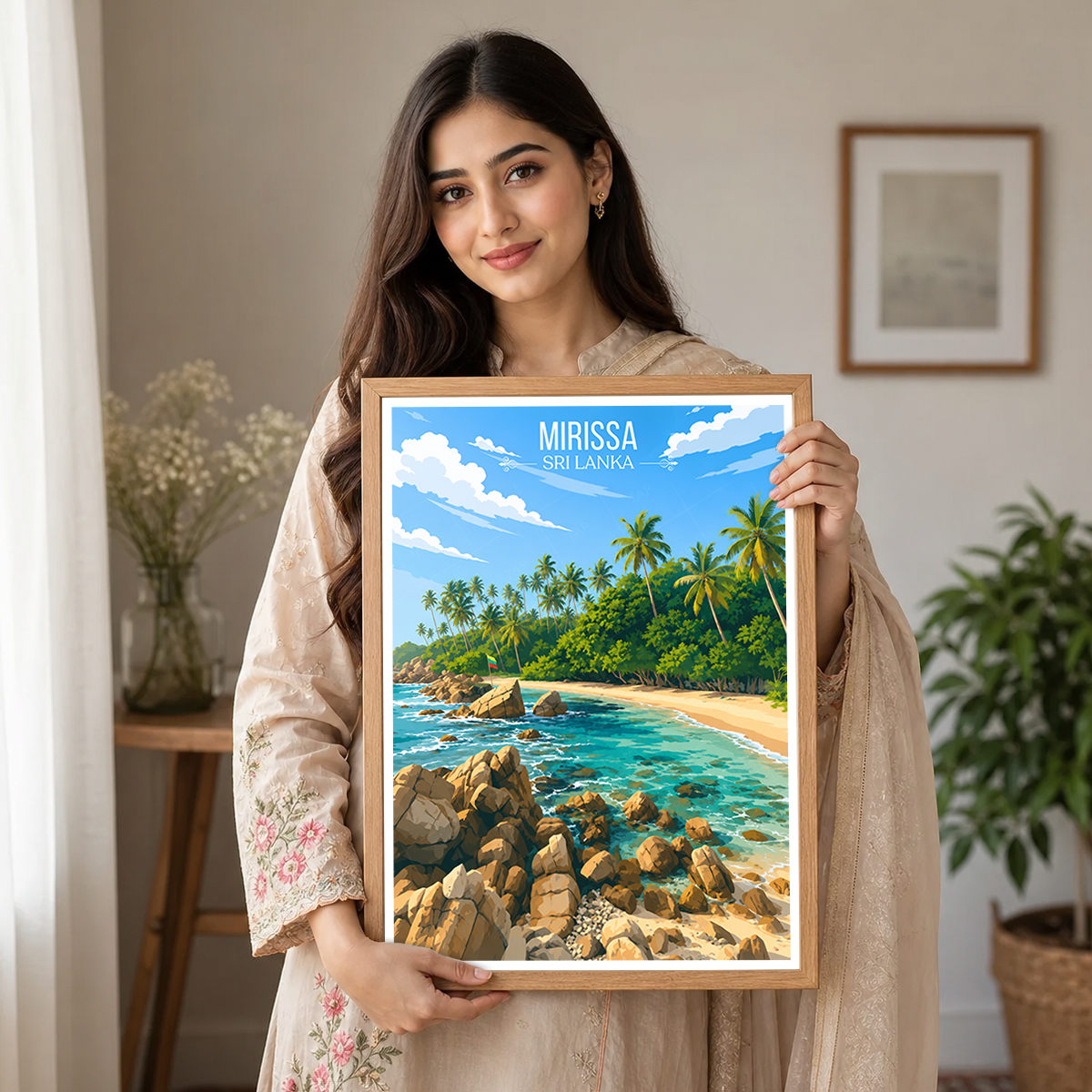 Mirissa - Sri Lanka - Travel Poster Print Modern Style Wall Art - Art Print - Travel Art Poster