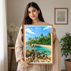 Mirissa - Sri Lanka - Travel Poster Print Modern Style Wall Art - Art Print - Travel Art Poster