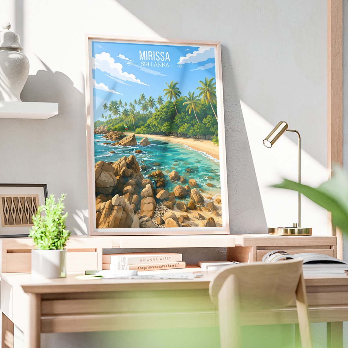 Mirissa - Sri Lanka - Travel Poster Print Modern Style Wall Art - Art Print - Travel Art Poster