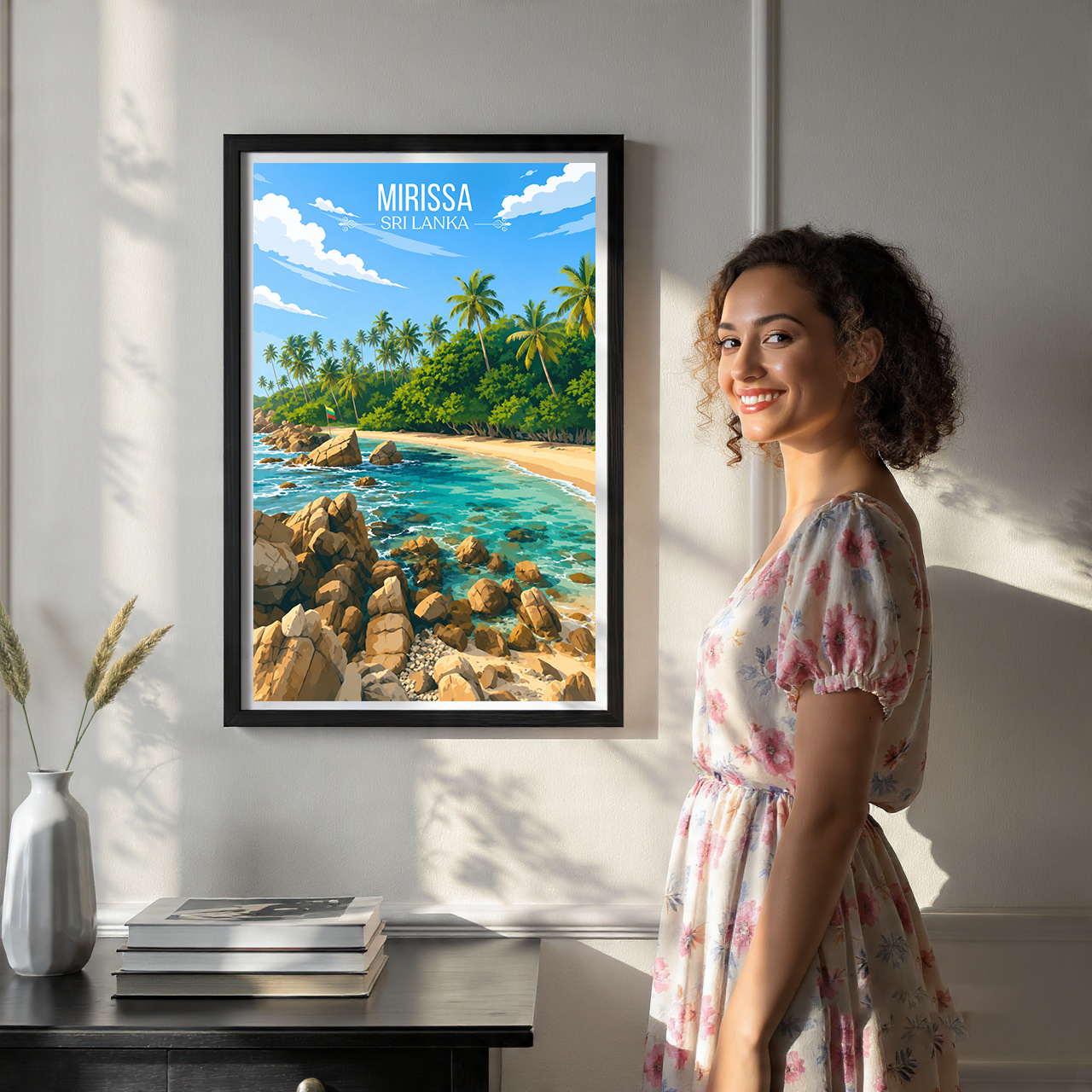 Mirissa - Sri Lanka - Travel Poster Print Modern Style Wall Art - Art Print - Travel Art Poster