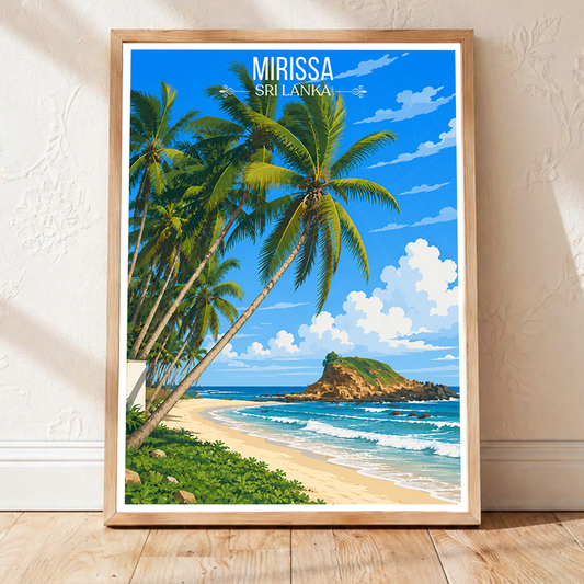 Mirissa - Sri Lanka - Travel Poster Print Modern Style Wall Art - Art Print - Travel Art Poster
