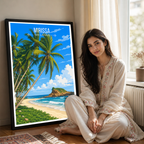 Mirissa - Sri Lanka - Travel Poster Print Modern Style Wall Art - Art Print - Travel Art Poster
