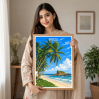 Mirissa - Sri Lanka - Travel Poster Print Modern Style Wall Art - Art Print - Travel Art Poster