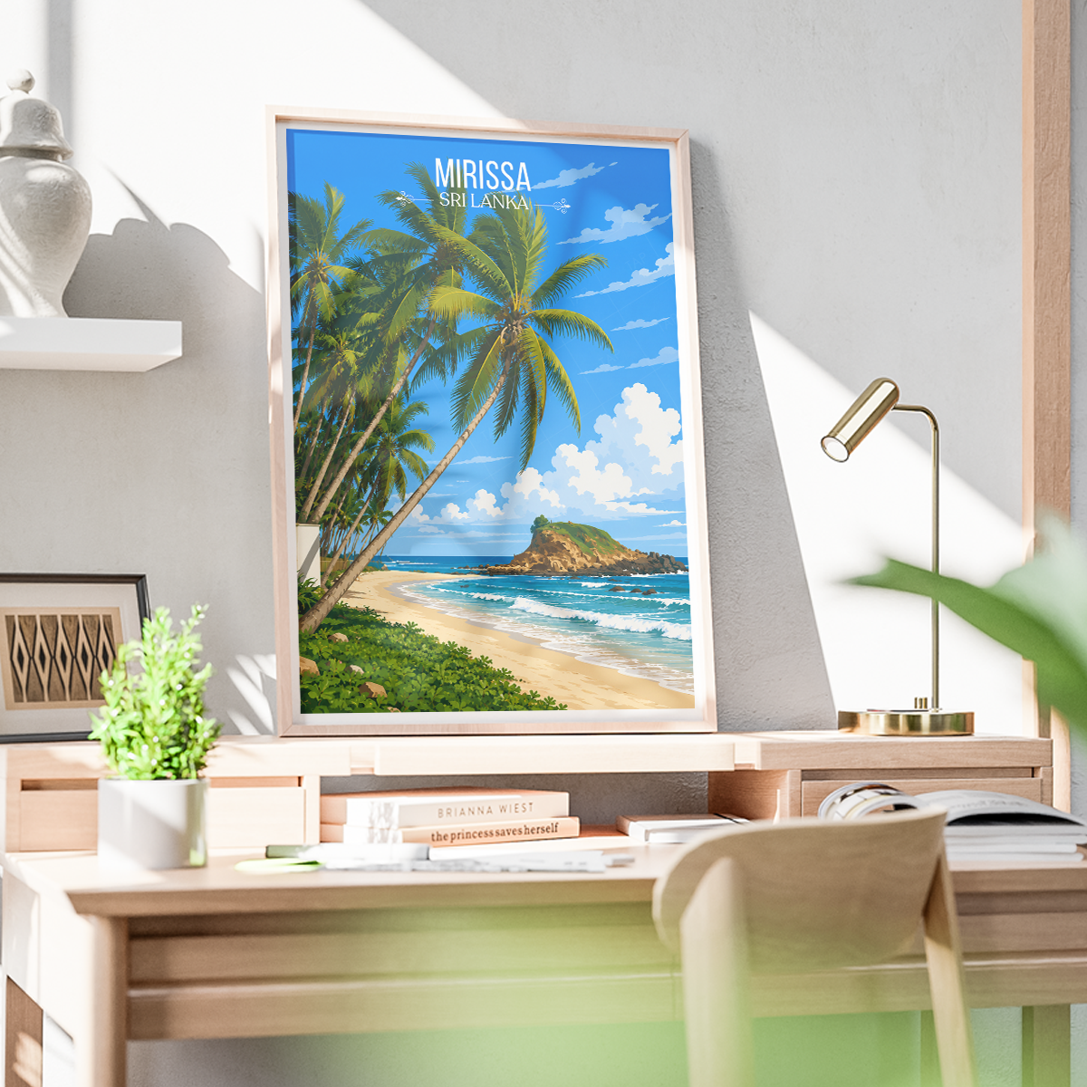 Mirissa - Sri Lanka - Travel Poster Print Modern Style Wall Art - Art Print - Travel Art Poster