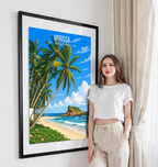 Mirissa - Sri Lanka - Travel Poster Print Modern Style Wall Art - Art Print - Travel Art Poster