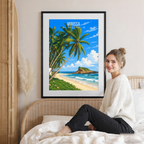 Mirissa - Sri Lanka - Travel Poster Print Modern Style Wall Art - Art Print - Travel Art Poster