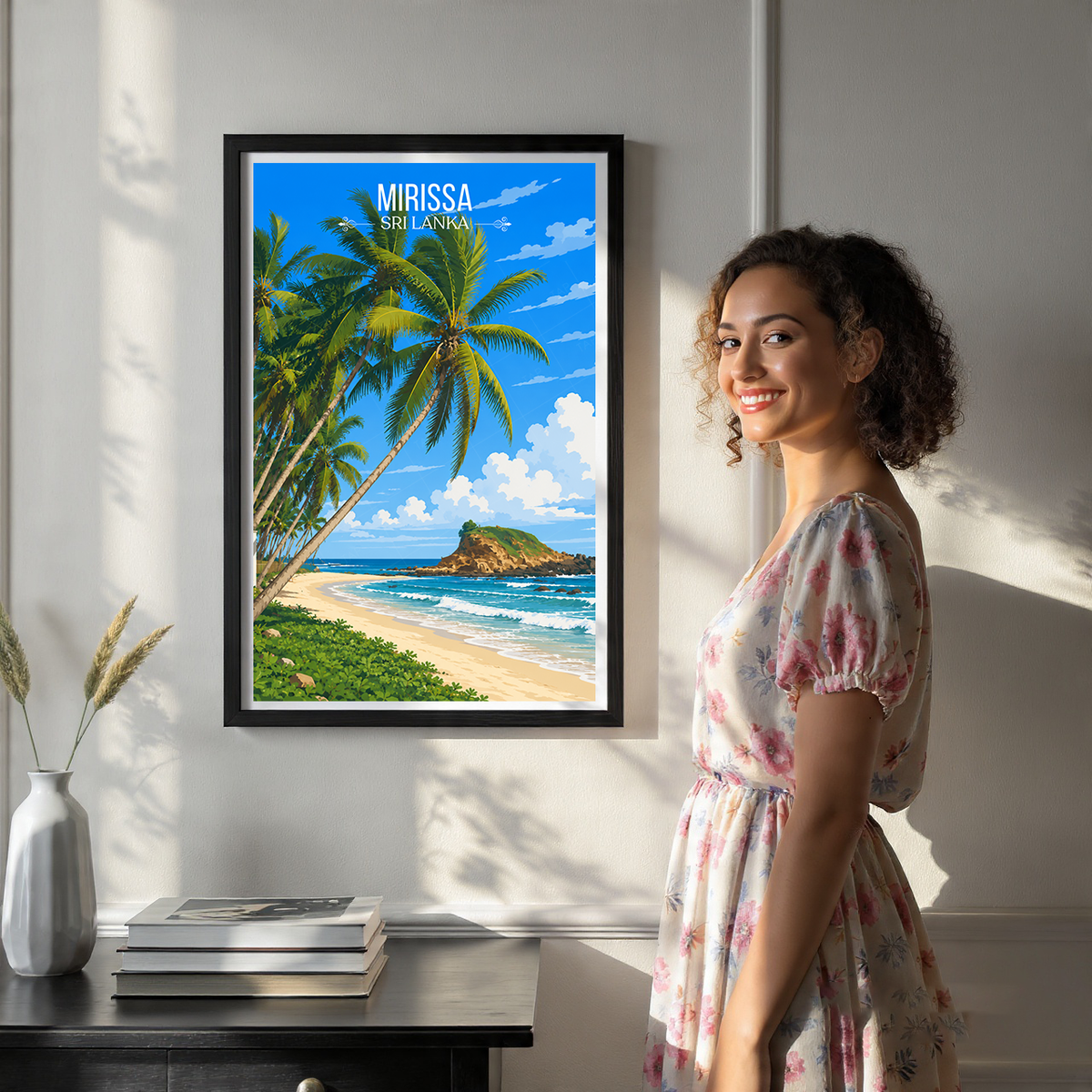 Mirissa - Sri Lanka - Travel Poster Print Modern Style Wall Art - Art Print - Travel Art Poster